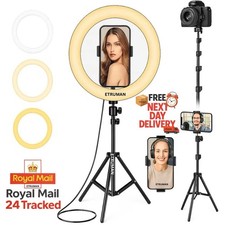 12" LED Ring Light with Tripod Stand Phone Mount for YouTube Makeup Video Live