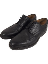 Barbour Black Brogue Leather Formal Shoes UK Size 4 D Classic Design