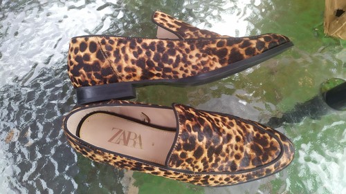 Zara leopard loafers size - loafers,