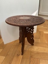 Indian Hand Carved Wooden Side