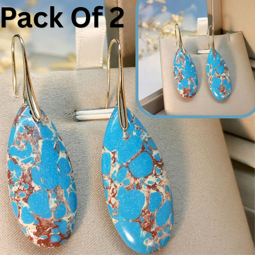 Natural turquoise drop - 2x,