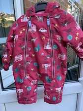 JOULES - Baby Girl’s Pink Snowsuit. Age 3-6 Months. Lined With Warm Pink Fleece