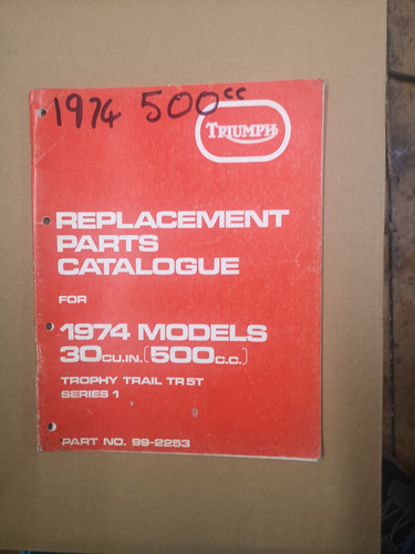 Genuine triumph parts book - parts,