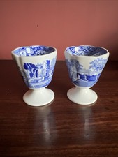 Two Spode Blue Italian Egg