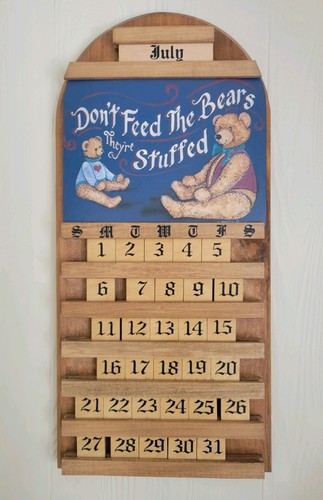 Vintage wooden perpetual wall - wooden,