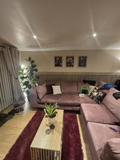 DFS Corner Sofa in blush pink