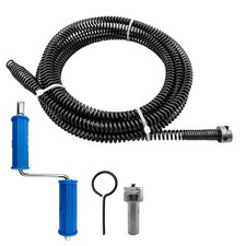 Drain Snake Unblocker 3M, 10mm with Electric Adapters and Handle Tool, Sink Unbl