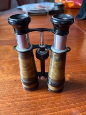 Vintage metal binoculars rufenaech optiker with compass