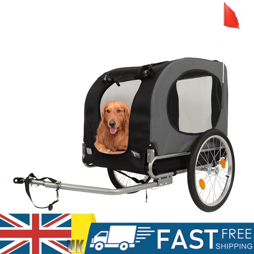 Folding dog bike trailer - dog,
