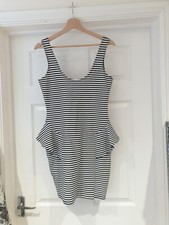 DARE TO BE Peplum Dress Black