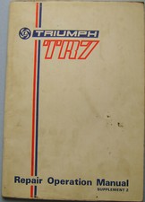 Triumph TR7 Original Repair Manual Supplement 2 RTC 9201/A2 (Supp to 1976)