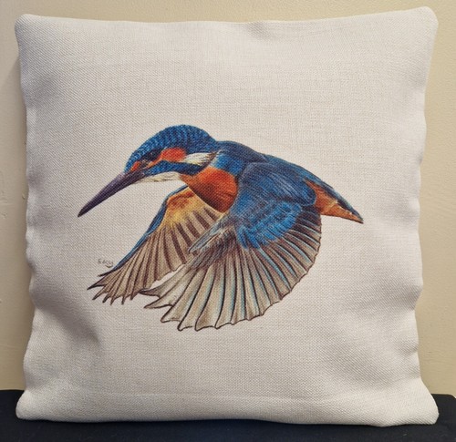 Kingfisher cushion cover - kingfisher,