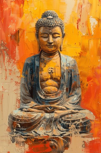 Buddha canvas picture print - buddha,
