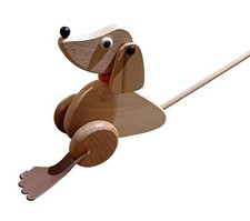 Wooden Dog Push Along Toy