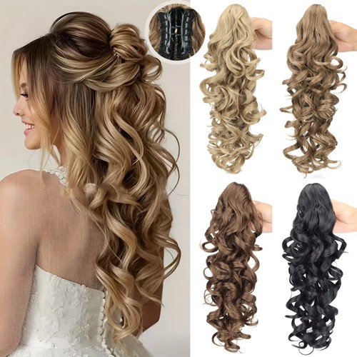 Long wavy curly claw - wavy, clip