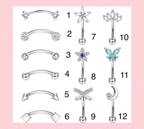 Eyebrow bar body jewellery - body,