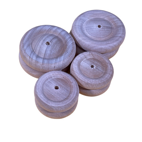 Solid wooden wheels for model - solid,