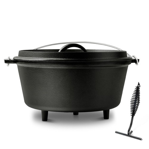 Large 8qt preseasoned cast - large,