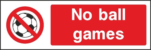 Ball games sign - ball,