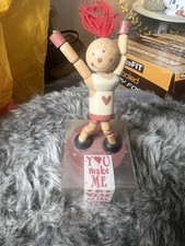Vintage Wooden Marionette Push