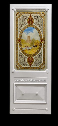 Victorian stained glass door - glass,