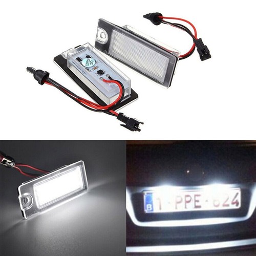 2pcs white number license - white,