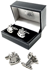 NEWCASTLE UNITED FC CREST STAINLESS STEEL MENS SHIRT CUFFLINKS NUFC UTD