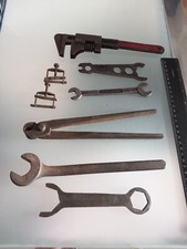 VINTAGE  MOTORCYCLE TOOLS Etc JOB LOT 8 ITEMS Triumph Enfield Etc Shed Clearance