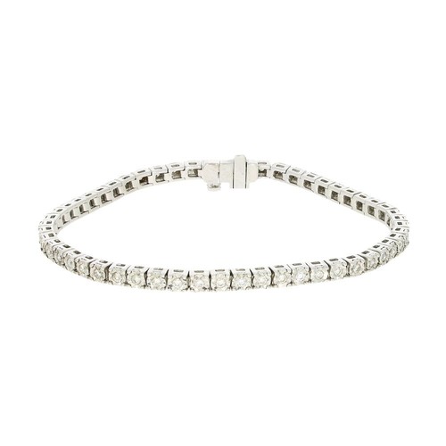 Diamond line tennis bracelet - tennis,