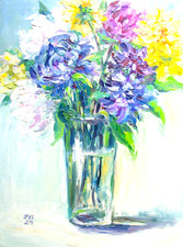 Chrysanthemum in Vase Original