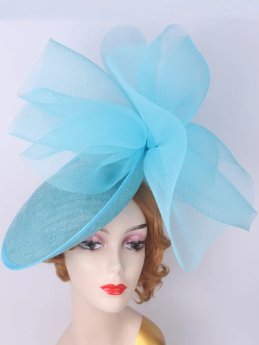 Women mesh flower fascinator - mesh,