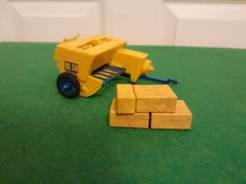 BRITAINS FARM BAMFORD BL 58  SMALL BALE BALER AND  7  BALES OF HAY