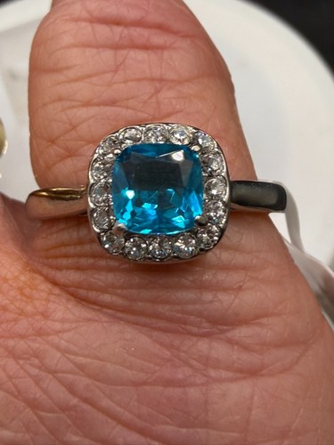 Ladies blue topaz ring - ladies,