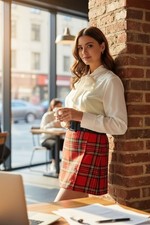 White fluid semi sheer