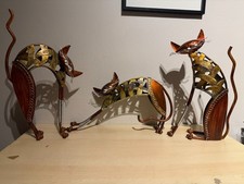 3 x vintage Brass colour metal