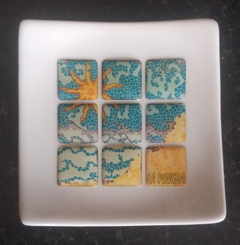 White square ceramic - white,