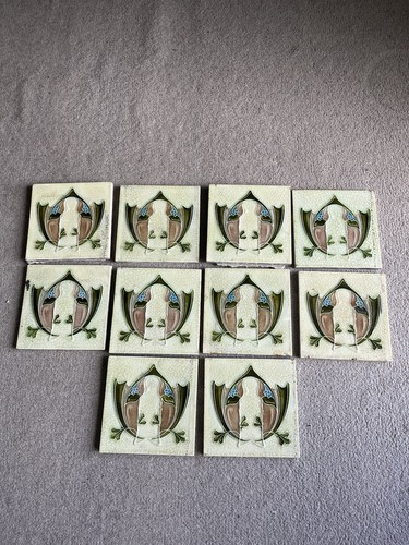 Victorian fireplace tiles - victorian,