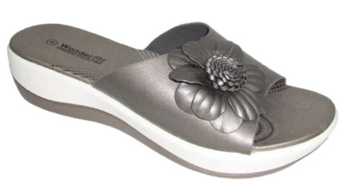 Ladies pewter wonderfit slip - ladies,
