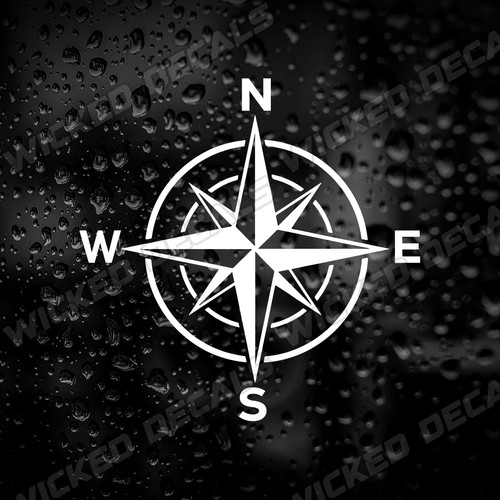Compass vinyl sticker camper - vinyl,
