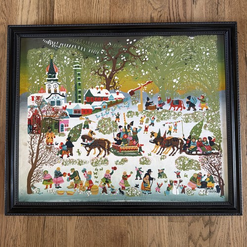 Vintage croatian naive art - vintage,