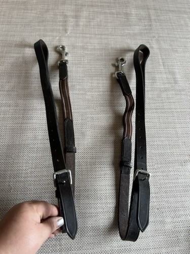 Leather elasticated side - elasticated, reins