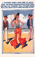 OLD  COMIC POSTCARD SEASIDE