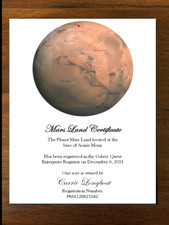 Purchase Land on Mars