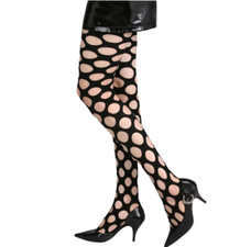 Halloween Tights With Large Holes Circles Fishnet Whale Net Punk Polka Dot 90s 