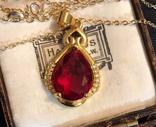 Vintage Style Red Gemstone And