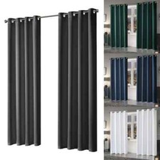 Blackout eyelet curtains plain - blackout,
