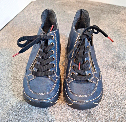 Rieker womans blue - leather, low