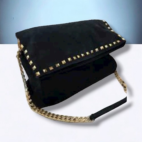 Zara black suede stud detail