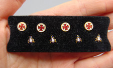 VINTAGE MASONIC ENAMEL LAPEL PINS - KNIGHTS TEMPLAR & SQUARE COMPASS