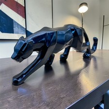 Black Leopard Resin Ornament